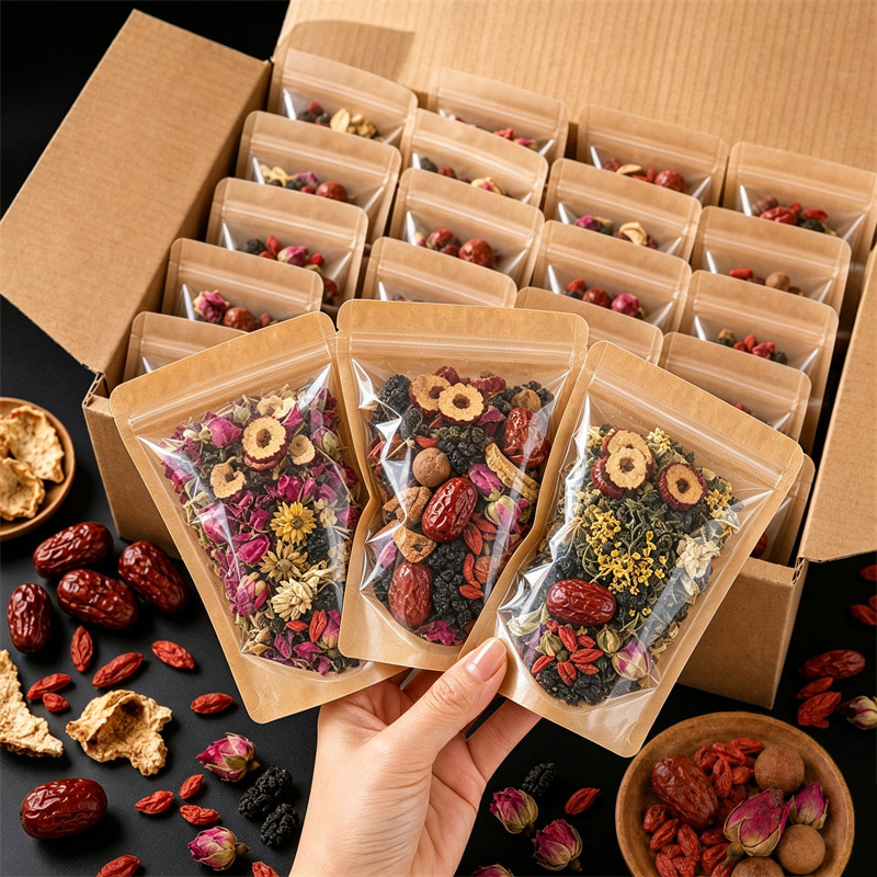 Food Or Snacks - 100 Adet Şeffaf Kraft Kağıt Ambalajlı