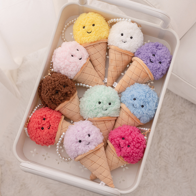Food Snacks For Kids - Sevimli Karikatür Dondurma Peluş Oyuncak Dolması