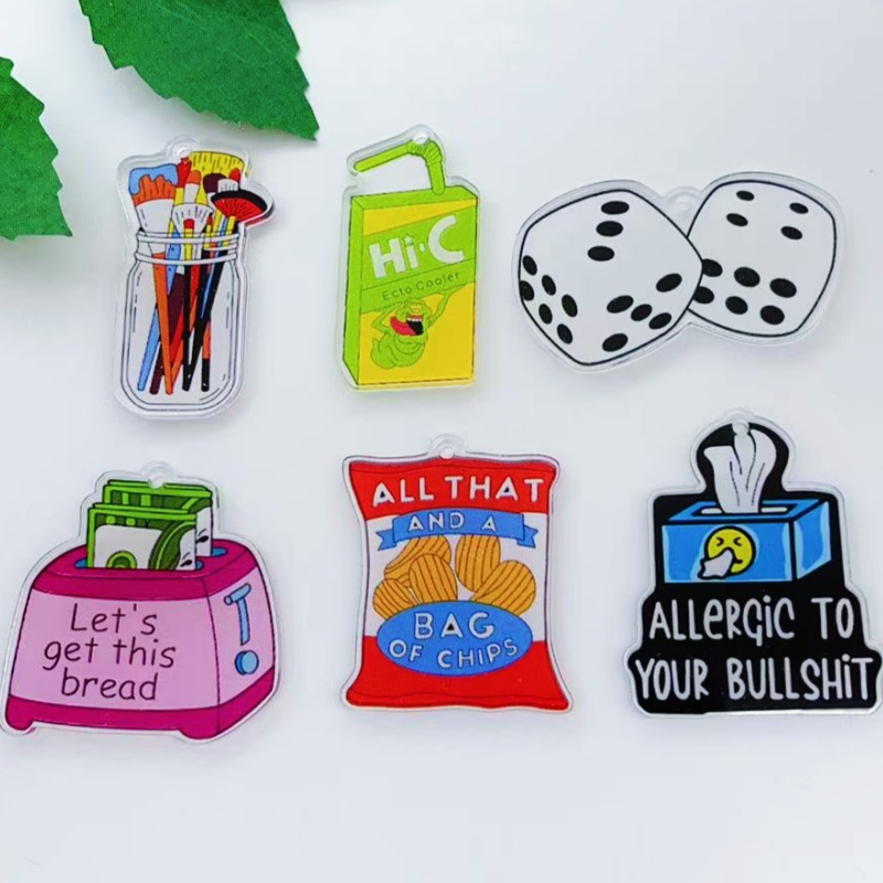 Food Snacks To Make - 10 adet akrilik karikatür renkli boya