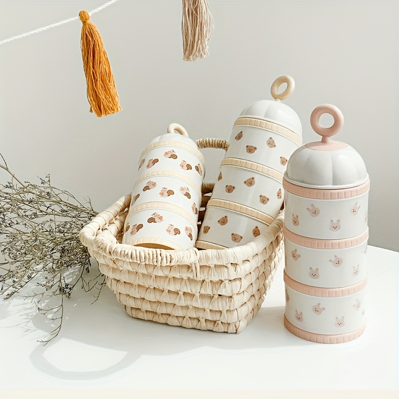 Food Snacks For Kids - 3 Katmanlı Bebek Mama Tozu Dağıtıcısı