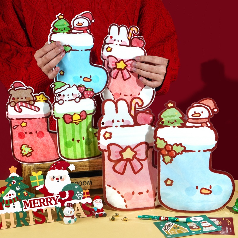 Food Or Snacks - 50 adet sevimli plastik noel kilitli