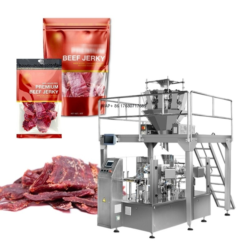 Jerky Beef Pack - Otomatik Ayakta Duran Poşet Fermuarlı Çanta