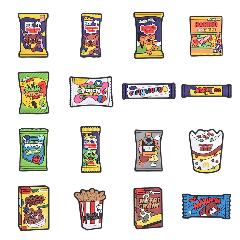 Food Snacks Uk - İNGILTERE fast food ayakkabı dekorasyonu karikatür