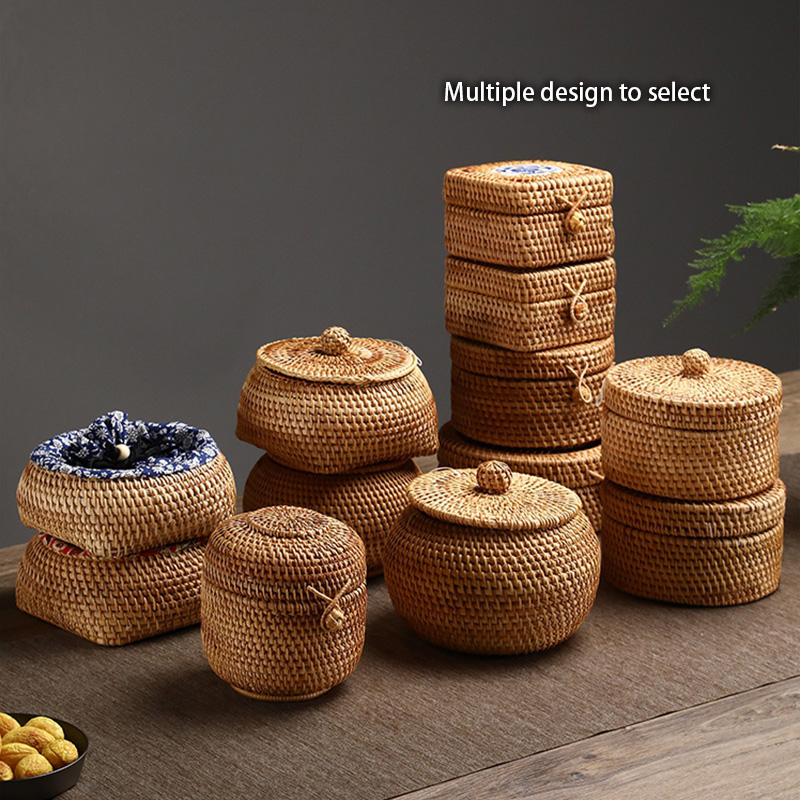 El dokuması Rattan saklama kap - Food Snacks In Japan incelemesi ve fiyatı
